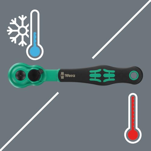8100 SA 14 Zyklop Comfort Ratchet Set, reversing Lever, 1/4" Drive, Metric, 28 Pieces