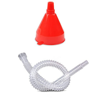 iayokocc Automotive Funnels, Plastic Funnels with Long Hoses for Gasoline, Fuel, Water, Fluids, Transmission Fluids (Tube Length 57 cm)