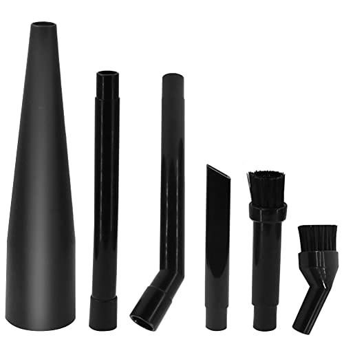CMXZVBE38668 1-1/4" Mini Wet Dry Vacuum Attachments Kit for Home & Vehicle | 6 Pcs 1.25 inch Small Vacuum Attachments for Intricate and Detail Cleaning