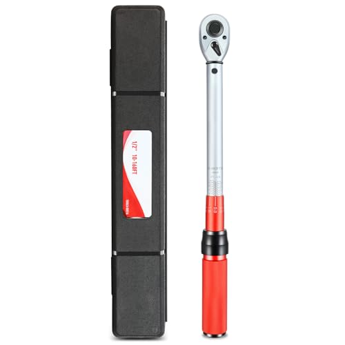 Auto Dynasty 1/2 Inch Dual-Scale Reversible Ratchet Wrench Set 10-160ft.lb/13.6-217.0 n.m with Quick Release and Accurate Torque Control - Perfect for Cars, Bikes, and Machinery Maintenance - size: 1/2 Inch-160ft.lb