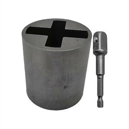 Universal Jack Socket Adapter for Hand Drill, 2025 Upgraded Scissor Jack Drill Adapter with Rust-Resistant Steel and 1/2" Socket Bit