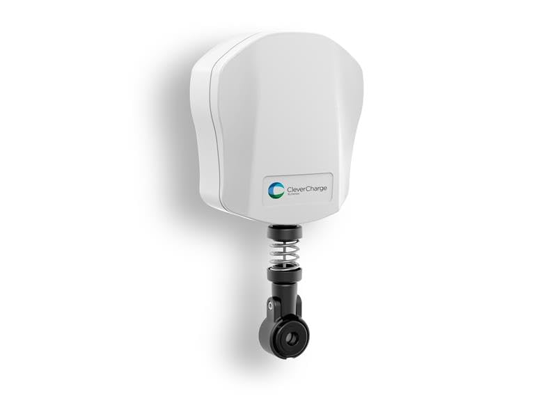 CleverCharge Automatic Cable Retractor; CR-111A - Wall-Mounted Cable Management System, Compatible with J3400 (NACS) & J1772 Level 2 EV Chargers Using 16-22mm (0.63-0.90") Diameter Charging Cables - size: Cable Retractor