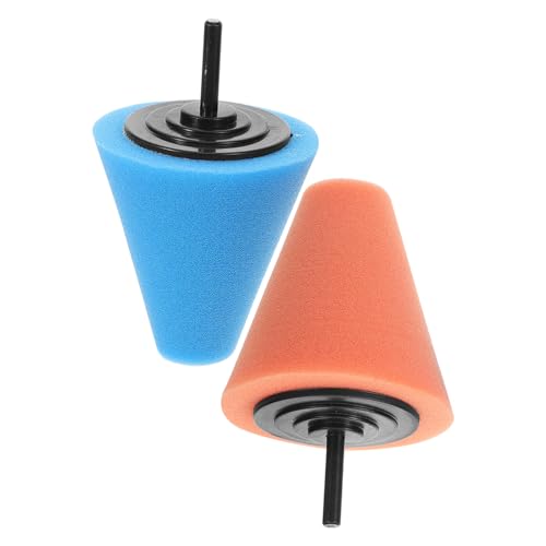 DECHOUS 2pcs Wheel Polisher Pad Drill Attachment for Car Detailing Polishing Sponge for Buffing and Waxing Cone-Shaped Polishing Wheel for Vehicle Care