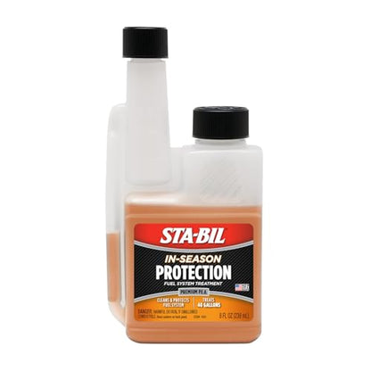 STA-BIL In-Season Protection Fuel System Treatment & Injector Cleaner, 8 oz | Treats 40 gallons. Cleans fuel systems and injectors while helping protect against corrosion and ethanol damage. - size: 8 Fl Oz (Pack of 1)