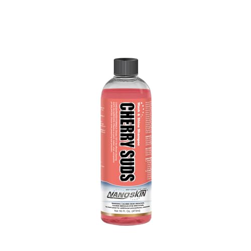 Nanoskin CHERRY SUDS Foaming Car Wash Shampoo 16 Oz. - Works with Foam Cannon, Foam Gun, Bucket Washes, Car Soap for Pressure Washer | Safe for Cars Trucks, Motorcycles, RVs & More | Cherry Scented - size: 16 Fl Oz (Pack of 1)
