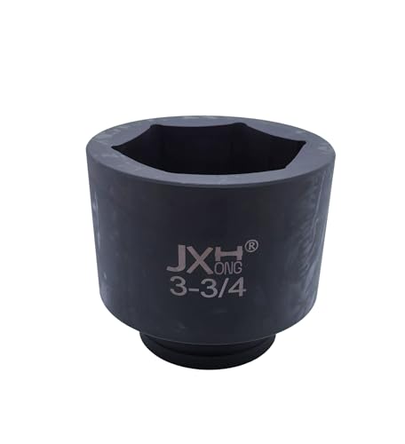 1-1/2" Drive Impact Socket, 6-Point, Heat Treated Cr-Mo Steel – Heavy Duty for Hydraulic Impact Wrench (3-3/4") - size: 3-3/4"