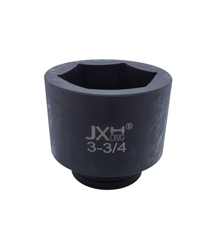 1-1/2" Drive Impact Socket, 6-Point, Heat Treated Cr-Mo Steel – Heavy Duty for Hydraulic Impact Wrench (3-3/4") - size: 3-3/4"