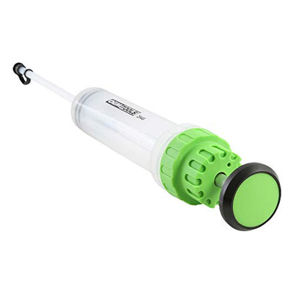OEMTOOLS 200cc Small Fluid Extractor and Filler Pump – Precision Vacuum Pump for Brake Fluid, Power Steering, Coolant, and Small Oil Jobs – Dual-Scale Cylinder, Extension Tubes, Serviceable Design - style: 200cc