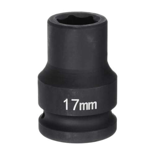 HARFINGTON 6-Point Impact Socket 3/4" Drive 17mm Metric 40Cr Alloy Steel Spindle Axle Nut Impact Socket - size: 17mm