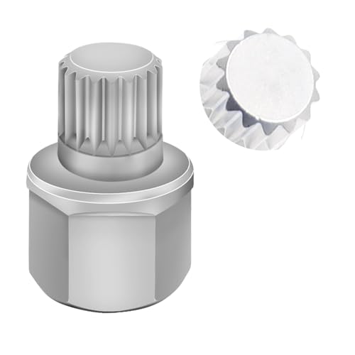 ABC3/14PT Wheel Locking Nut Key Compatible with VW, Audi | Wheel Lock Nut Socket Adapter, Anti-Theft Screw Remover, Hand Repair Tool, Tyre Fitting, garage - color: ABC3/14PT