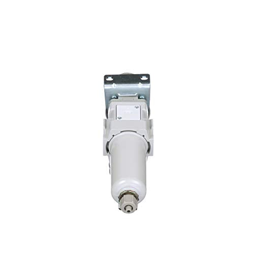 PneumaticPlus SAW300-N03BG-MEP Compressed Air Filter Regulator Piggyback Combo 3/8" NPT - Metal Bowl, Manual Drain, Bracket, Gauge - style: Metal Bowl - Manual Drain