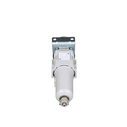 PneumaticPlus SAW300-N03BG-MEP Compressed Air Filter Regulator Piggyback Combo 3/8" NPT - Metal Bowl, Manual Drain, Bracket, Gauge - style: Metal Bowl - Manual Drain