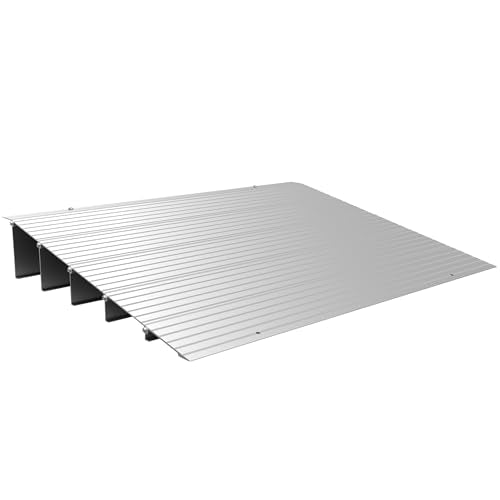 EZ-ACCESS - Threshold Ramps for Doorways - Portable Wheelchair Ramp for Home Steps, Aluminum Door Threshold Sliding Doors, Walker & Wheelchair Access - Adjustable Modular Transitions, 5" Rise - size: 5 Inch