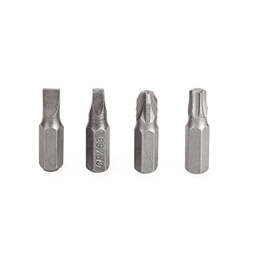 33 Piece Star Hex Screwdriver Set Security Torx Bit Set 1/4" 6.35mm Tri Wing Screw Driver Includes 32 Screwdriver Bits and 1 Hex Magnetic Base for Electronics, Automotive Parts