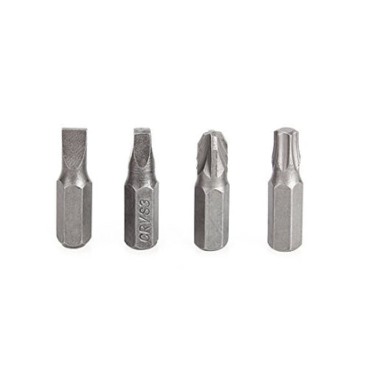 33 Piece Star Hex Screwdriver Set Security Torx Bit Set 1/4" 6.35mm Tri Wing Screw Driver Includes 32 Screwdriver Bits and 1 Hex Magnetic Base for Electronics, Automotive Parts