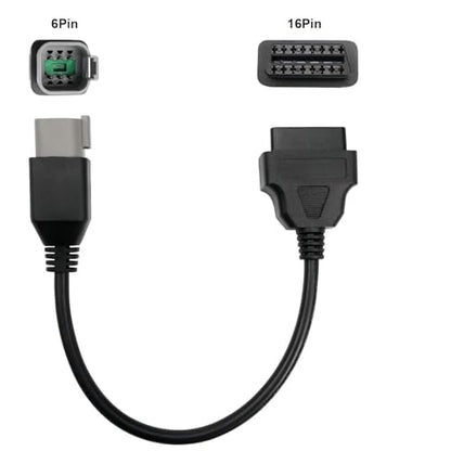 6 Pin OBD Motorcycle Cable 6pin OBD obd2 Diagnostic Moto Motorrad Adapter CAN OBD2 OBDII Diagnostic Connector for BRP Moto ATV UTV Motorcycle Bike Polaris Slingshot Motorbike Sportsman