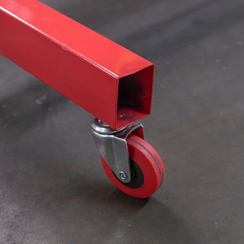 Titan Distributors Inc Adjustable Rolling Work Table with Tool Drawer Workstation for Shops Garages and Warehouses