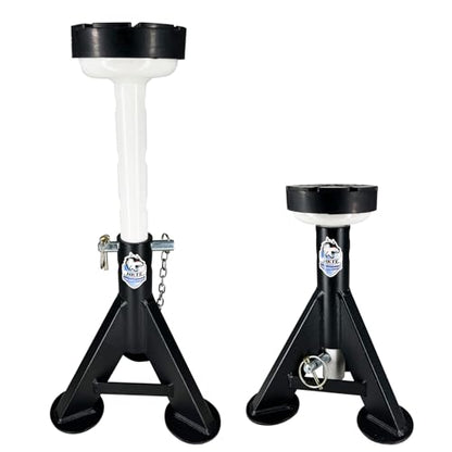 HKTE 4 Ton Low Profile Jack Stands 2 Pack, 8000 lbs Heavy Duty Car Jack Stands for Cars & Light Trucks, with Security Locking Pins - color: JACK STANDS 8000LB LOW PROFILE