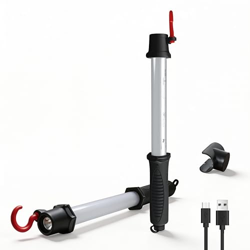 BLACK CANYON Magnetic Work Light/Flashlight Rechargeable, LED Work Light IP54 Waterproof, Mechanic Flashlight with Hook for Garage Repair/Emergency 1 Pack