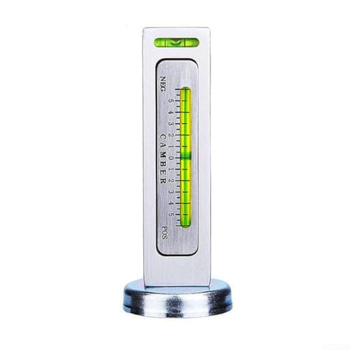 Magnetic Camber Gauge Tool for Car Wheel Alignment, Adjustable Caster and Camber Level with Aluminum Alloy Body, -5 to 5 Degree Horizontal Adjustment