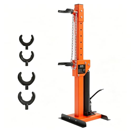 Garvee Hydraulic Shock Spring Compressor, Heavy Duty Foot-Operated Coil Spring Compressor Tool, Universal Fit for Cars, SUVs, and Trucks, Professional Auto Repair for Shop and Home DIY, Orange - color: Orange