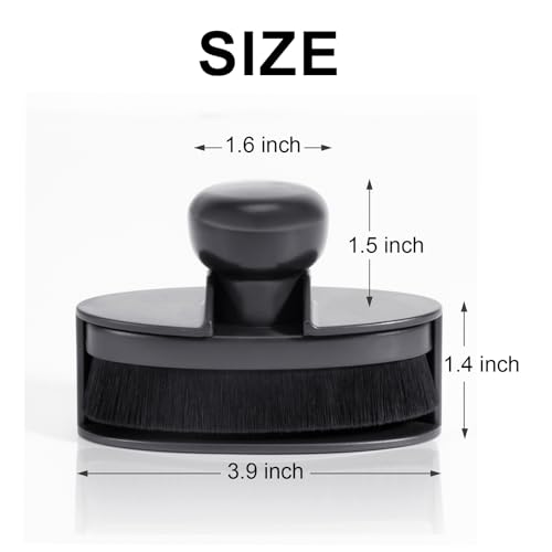 UNIMEIX Tire Shine Applicator Brush Large Vegan Oval Tire Shine Brush with Storage Stand for Vehicles Tire Shine Polish Wax and Car Wash