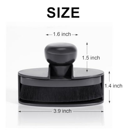 UNIMEIX Tire Shine Applicator Brush Large Vegan Oval Tire Shine Brush with Storage Stand for Vehicles Tire Shine Polish Wax and Car Wash