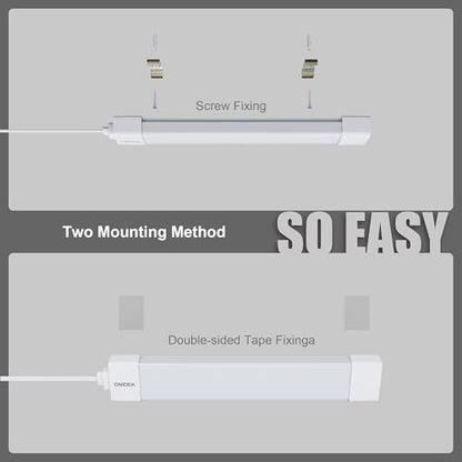 LED Tube Light Fixture with Plug Under Cabinet Lighting Dimming and Color With Remote wireless wall switch 24 inch 18W 1800LM 3000-6500K adjustable LED Tube Light Fixture for Cabinet Closet Office - size: 24 inch