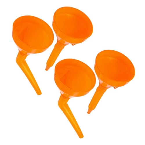 Automotive Funnel Set 4pcs Oil Funnel Kit Straight Elbow Pipe No Spill Sturdy Plastic Essential for Roadside Assistance