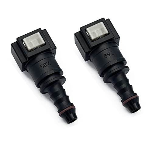 7.89mm (5/16) SAE to 5/16 (8mm) Barb Straight for 1/4(6.35mm) ID Nylon Fuel Line Hose Quick Release Connector, 2 PCS - color: Straight, size: 5/16 SAE to 5/16 Barb