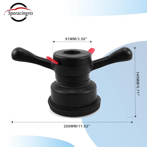 Sporacingrts 40mm x 3mm Wheel Balancer Quick Release Wing Nut Kit for Tire Balancing Machine Quick Clamp Hub Nut with Pressure Cup & Protector Ring