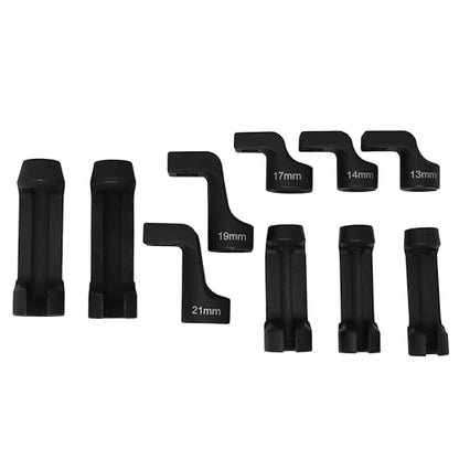 CTA Tools 8857 10 Pc. Flare Nut Socket Set - Ideal for EGT & Fuel Lines, Line Wrench Set for Injector & Exhaust Gas Temperature Sensors, Flare Nut Wrench with Open Hex Body, Straight & Offset Options