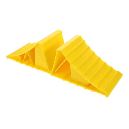 1Pair Heavy Duty Car Wheel Chocks Slip Tire Stoppers for Rvs Campers and Trucks Durable Portable Design Quick Setup for Safety and Stability