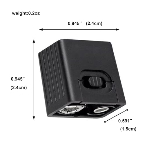 IN SELECT 9 Volt Small Pocket Led Mini Flashlight -High Lumens Compact Portable Emergency Light Multi Mode Handheld Flashlight Light for Camping Hiking and Outdoor Use (2Pack,Battery not Included)