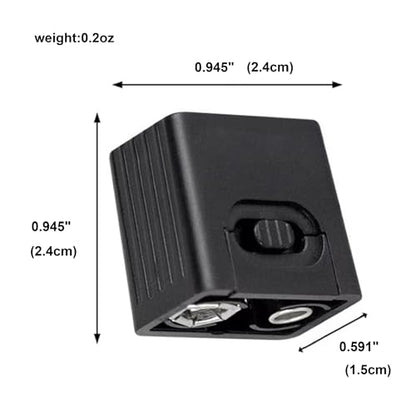 IN SELECT 9 Volt Small Pocket Led Mini Flashlight -High Lumens Compact Portable Emergency Light Multi Mode Handheld Flashlight Light for Camping Hiking and Outdoor Use (2Pack,Battery not Included)