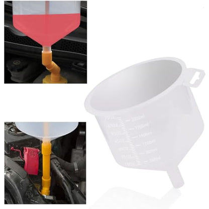 12 PCS No-Spill Coolant Funnel Kit – Universal Radiator Filling Tool Set with Adapters for Most Vehicles – Automotive Antifreeze Filling Kit – Easy Coolant Refilling & Air Bleeding System