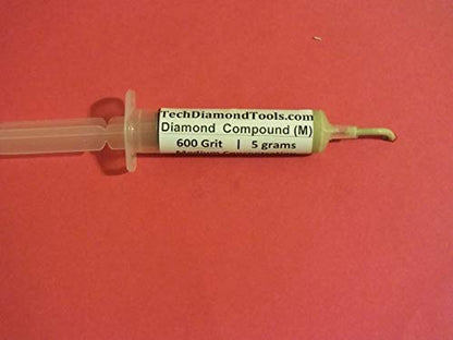 TechDiamondTools Kit of 3 Diamond Lapping Paste Polishing Compound USA Made 400 600 1050 Grit Lapidary Paste for Rock Glass Metal in Three Concentrations of Diamond Powder (Medium 25% Concentration) - style: Medium 25% concentration