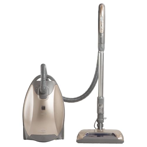 Kenmore Elite 81714 Pet Friendly Ultra Plush Lightweight Bagged Canister Vacuum with Pet PowerMate, HEPA, Extended Telescoping Wand, Retractable Cord, and 3 Cleaning Tools-Champagne - color: Champagne/Gray