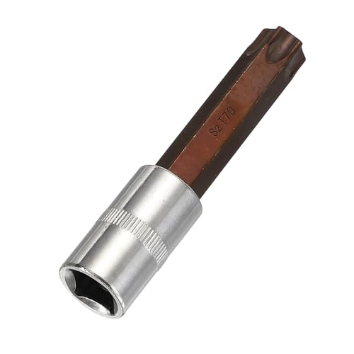 HARFINGTON Torx Bit Socket 1/2" Drive T70 S2 Steel 6 Point Head Long Screwdriver Drill Bits CR-V Steel Socket Adapter for Home Auto Axle Hex Nuts Bolts Repair - size: T70