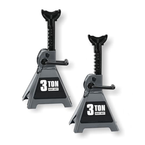 Fits Daytona 3 Ton Heavy Duty Ratcheting Jack Stands (Gray) - color: Gray