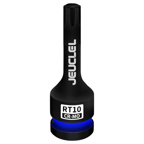 RT10 Spline Bit Socket, 1/2" Drive Spline Hex 6 Point Impact Socket | 3-Inch, Cr-Mo Steel, Lengthen Screwdriver Adapter for Electric Ratchet Wrenches, Fastening Screws, Socket Wrench, Head Drill - size: RT10