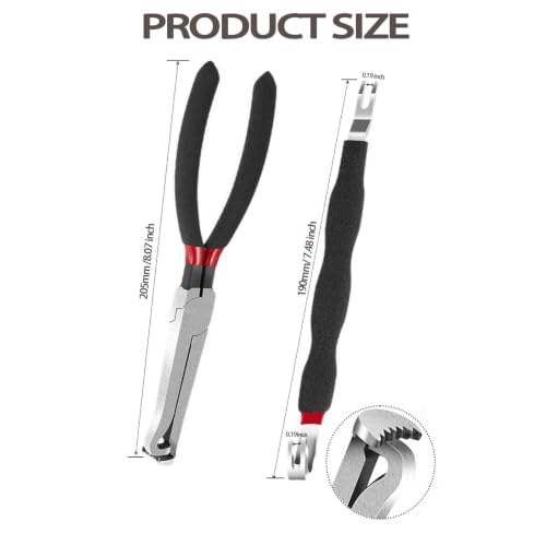 2 PCS Electrical Disconnect Pliers for Cars, Straight Automotive Electrical Connector Pliers and Electrical Connector Separator Tool - size: Electrical Disconnect Pliers Set 2