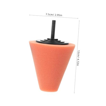 SOLUSTRE 2pcs Polishing Sponge Pads for Drill Car Buffing Pad Kit Cone Shaped Buffing Wheels for Detailed Polishing for Automotive Cleaning and Waxing