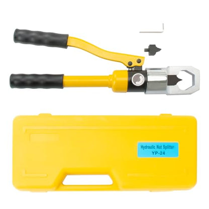 Hydraulic Nut Splitter Tool, Max 10t Force Suitable for Breaking & Removing Damaged Rusty Broken Heavy Duty Nut (Range: M8-M24) Independently in Hand-Power