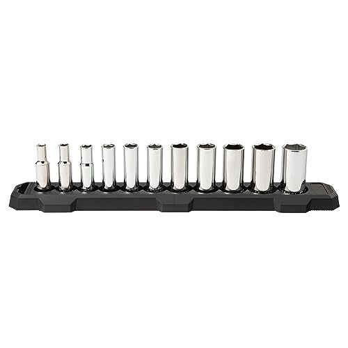 CRAFTSMAN Socket Set, SAE, 3/8" Drive, 6 Pt., 11Piece (CMMT12044) - size: 3/8" in, style: SAE