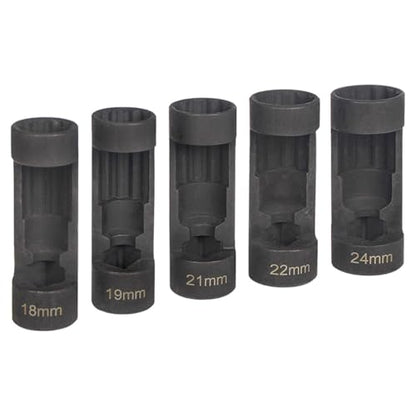 Shock Absorber Removal Strut Socket Set Suspension Nut Socket Kit Made from Steel Useful for Strut Nut Disassembly Suitable for Car Repair DIY, 5 Pieces - color: 5 Pieces