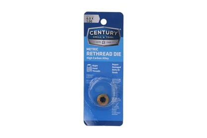 Century Drill & Tool, 92700, 6.0X1.00,Rethreading Die,Tool Set, Thread Repair - size: 6.0 X 1.00