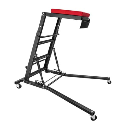 400lbs Top Automotive Creeper for Mechanics, Adjustable Height Engine Creeper 42.5"-64.8" with 4 Swivel Caster Wheels and Padded Deck, Foldable Car Creeper for Home Garage Workshop