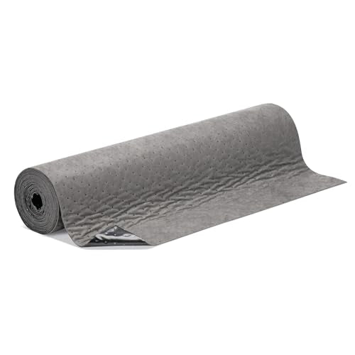 PIG Poly Backed Absorbent Mat Roll | Absorbs up to 7.06 gallons per roll | Heavyweight | 31” W x 28.4’ L | 10 Pads per roll | PM50822 - style: 10 pads per roll