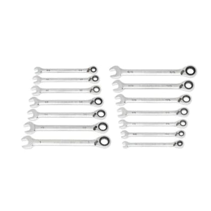 GEARWRENCH 14 Piece 90-Tooth 12 Point SAE Reversible Ratcheting Wrench Set | 86660 - style: 14 Pc SAE